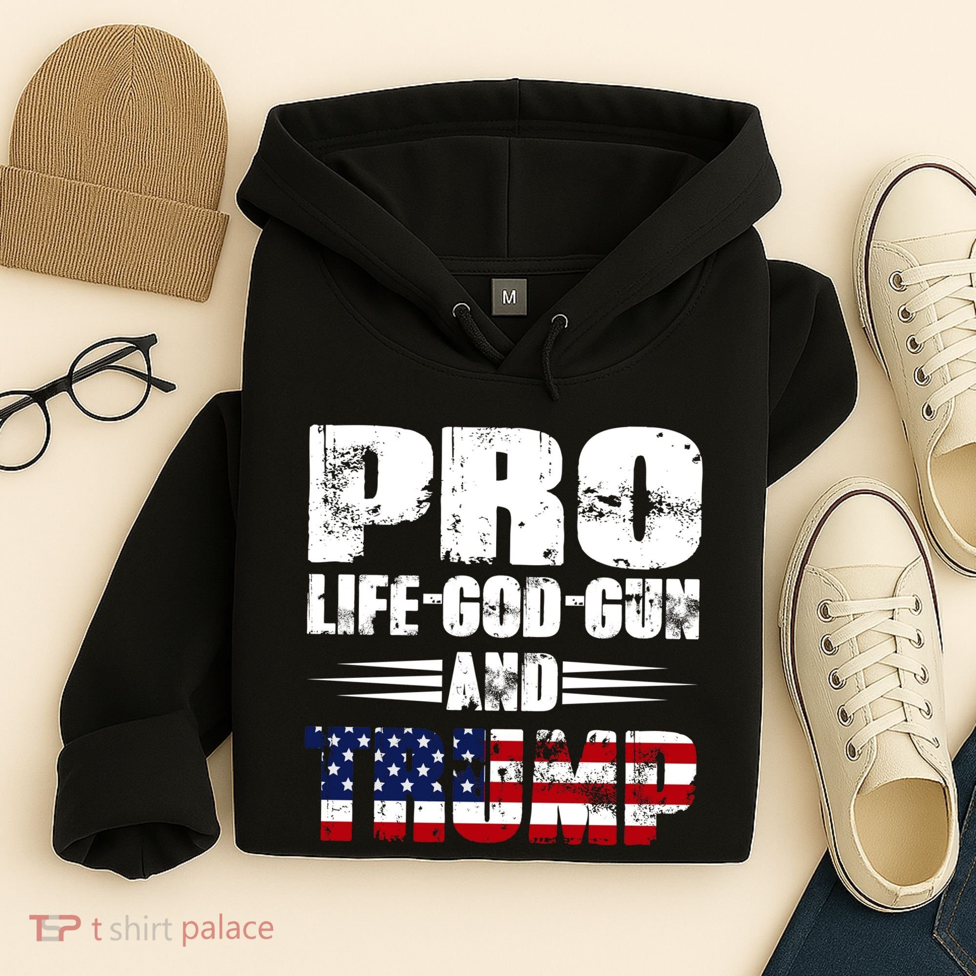 Pro Life God Gun And Trump Hoodie