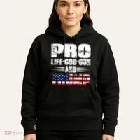Pro Life God Gun And Trump Hoodie thumb 5