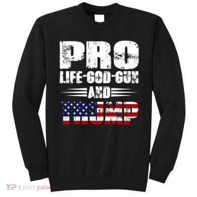 Pro Life God Gun And Trump Sweatshirt