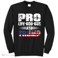 Pro Life God Gun And Trump Sweatshirt thumb 0