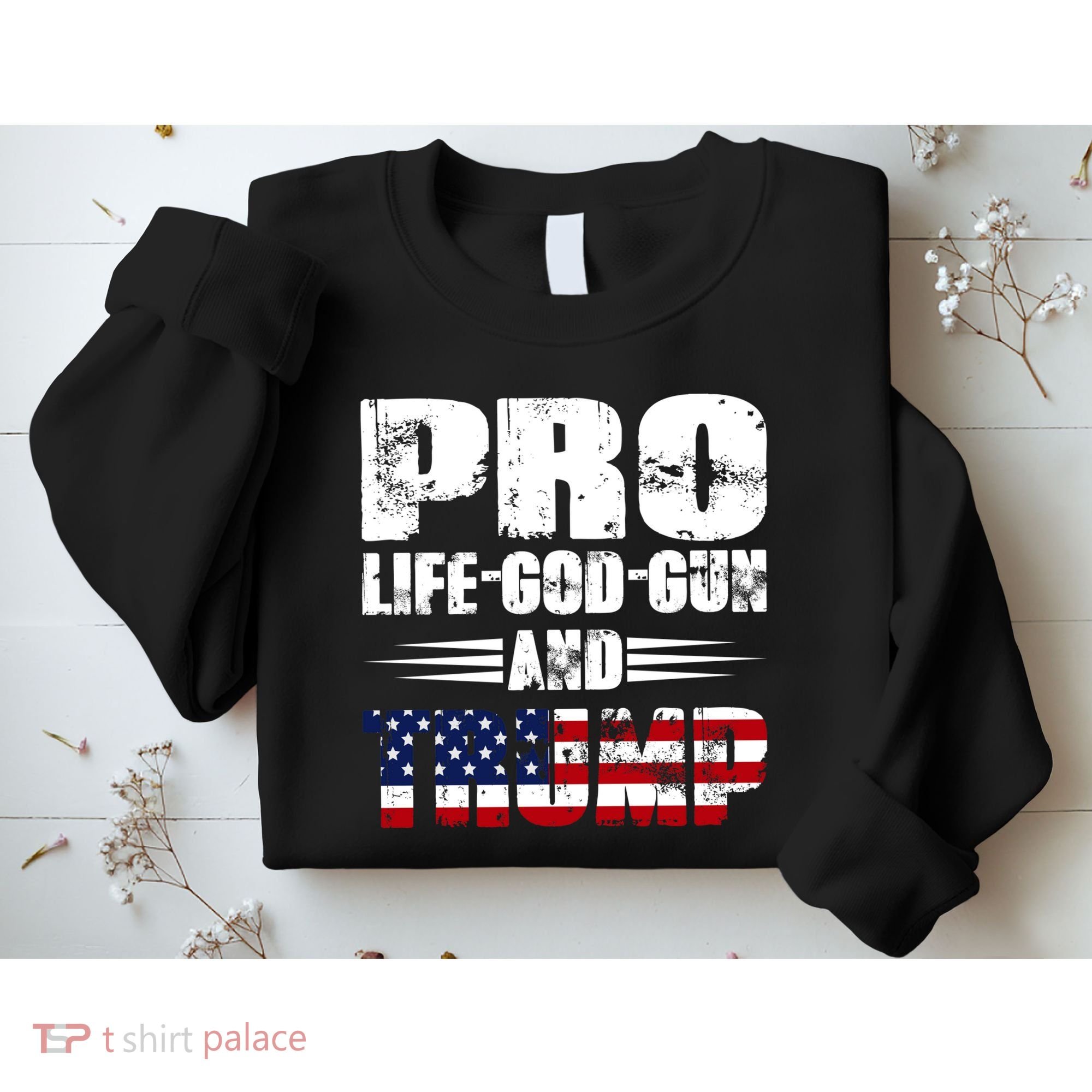 Pro Life God Gun And Trump Sweatshirt