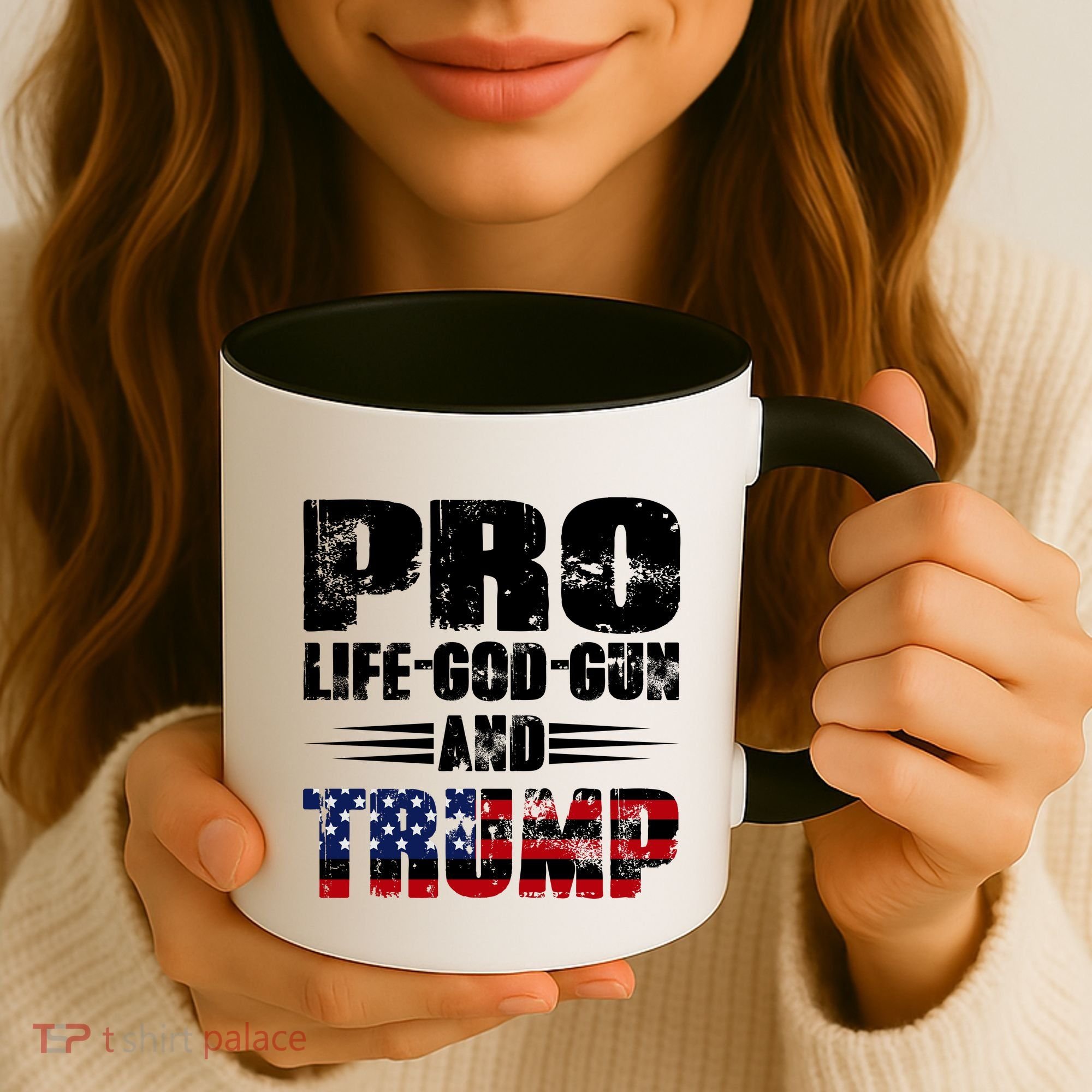 Pro Life God Gun And Trump Coffee Mug