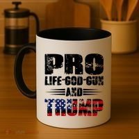 Pro Life God Gun And Trump Coffee Mug thumb 4