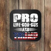 Pro Life God Gun And Trump Coaster thumb 0