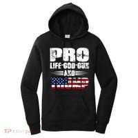 Pro Life God Gun And Trump Women's Hoodie thumb 0