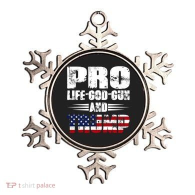 Pro Life God Gun And Trump Ornament