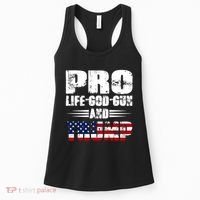 Pro Life God Gun And Trump Women's Tank Top thumb 0