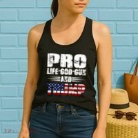 Pro Life God Gun And Trump Women's Tank Top thumb 2