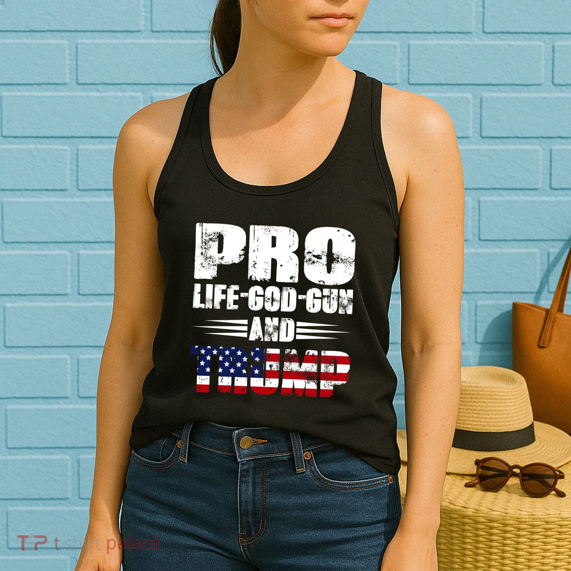 Pro Life God Gun And Trump Women's Tank Top