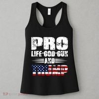 Pro Life God Gun And Trump Women's Tank Top thumb 3