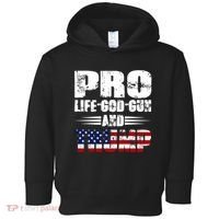 Pro Life God Gun And Trump Toddler Hoodie thumb 0