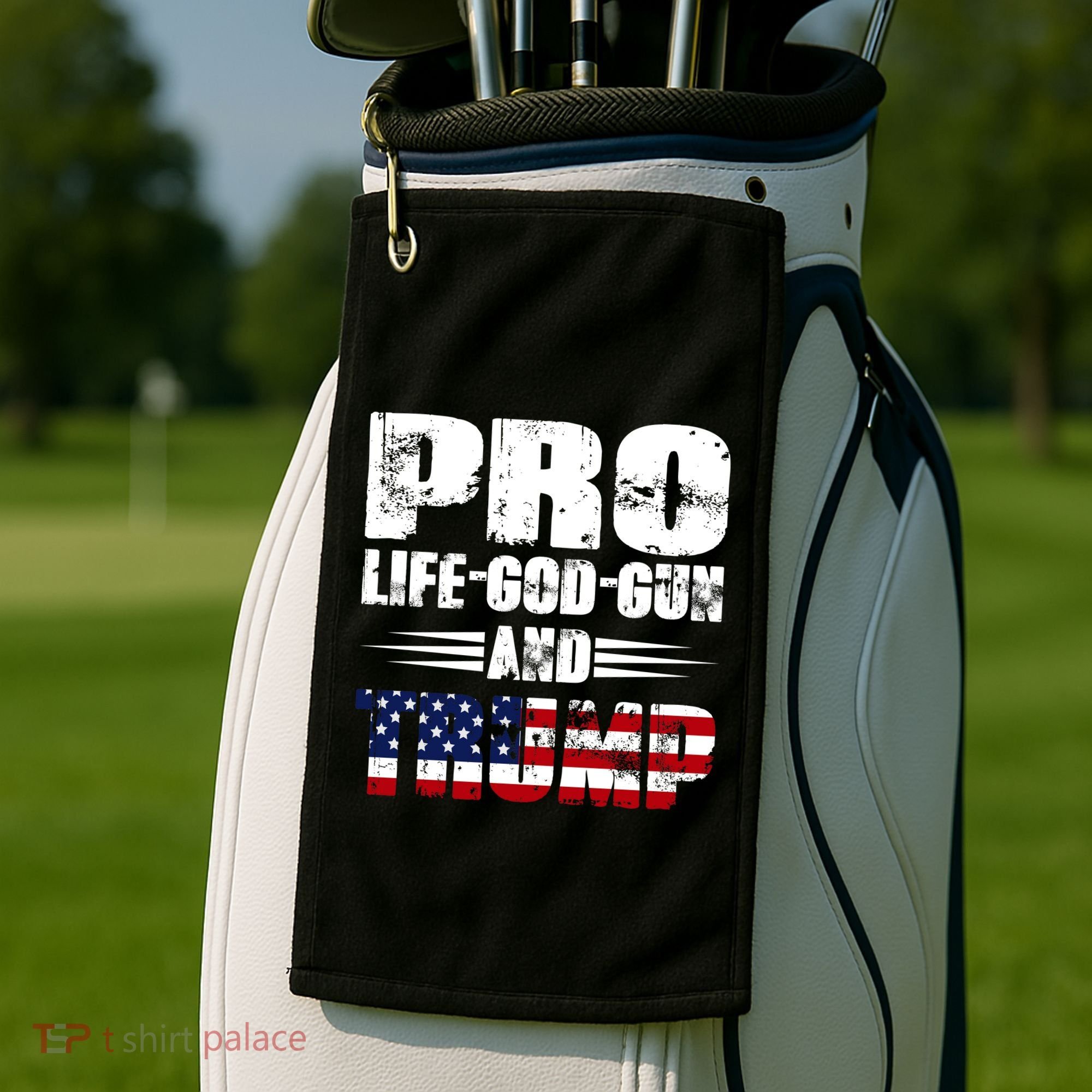 Pro Life God Gun And Trump Golf Towel