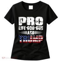 Pro Life God Gun And Trump Women's T-Shirt thumb 0