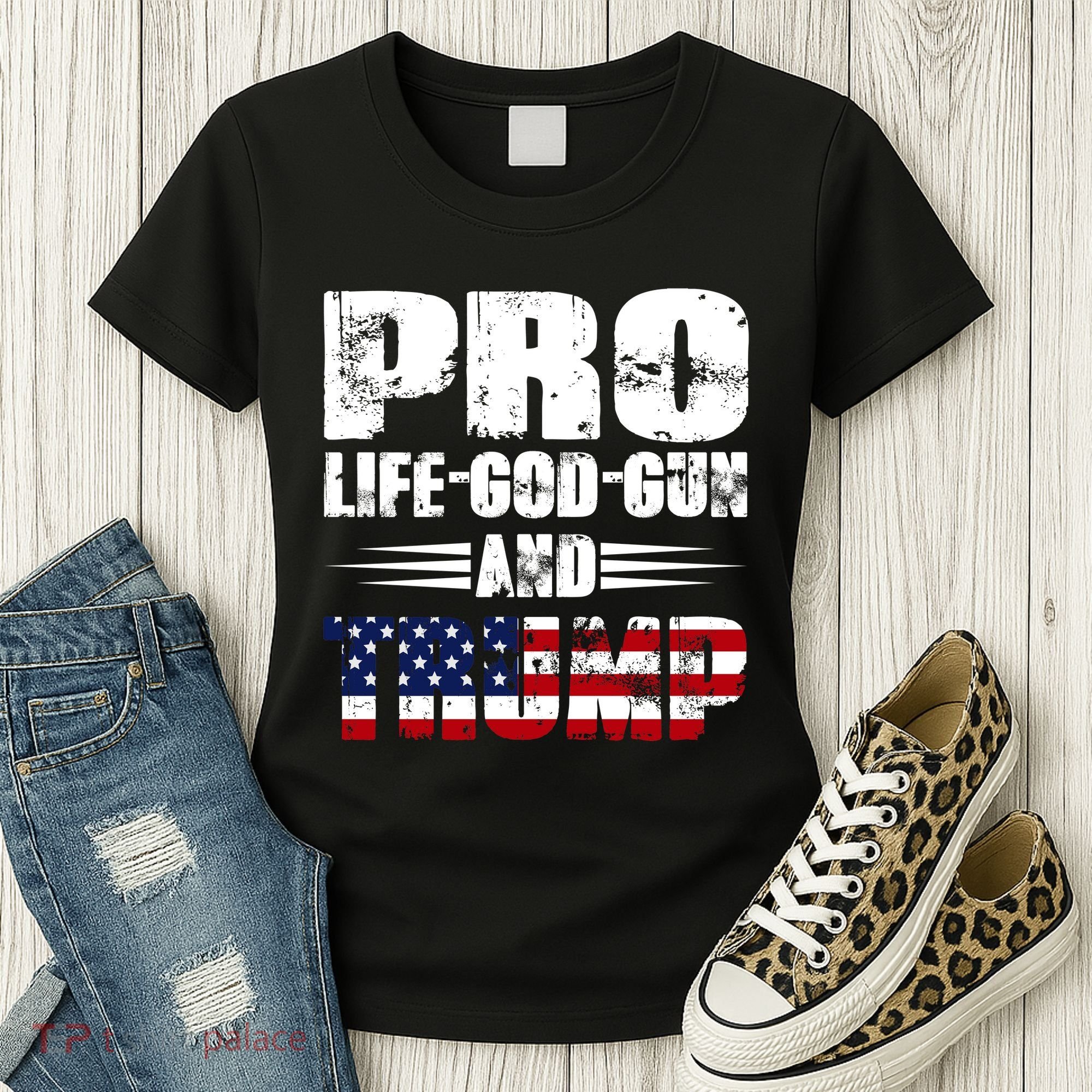 Pro Life God Gun And Trump Women's T-Shirt