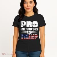 Pro Life God Gun And Trump Women's T-Shirt thumb 4