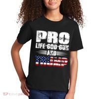 Pro Life God Gun And Trump Kids T-Shirt thumb 2