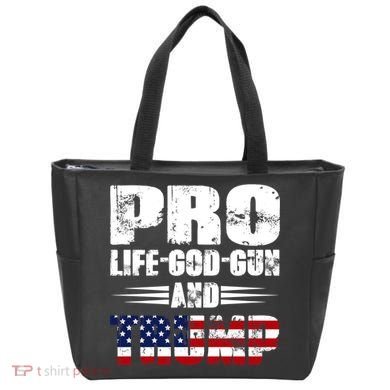 Pro Life God Gun And Trump Tote Bag