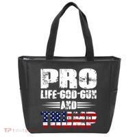 Pro Life God Gun And Trump Tote Bag thumb 0
