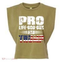 Pro Life God Gun And Trump Garment-Dyed Women's Muscle Tee thumb 0