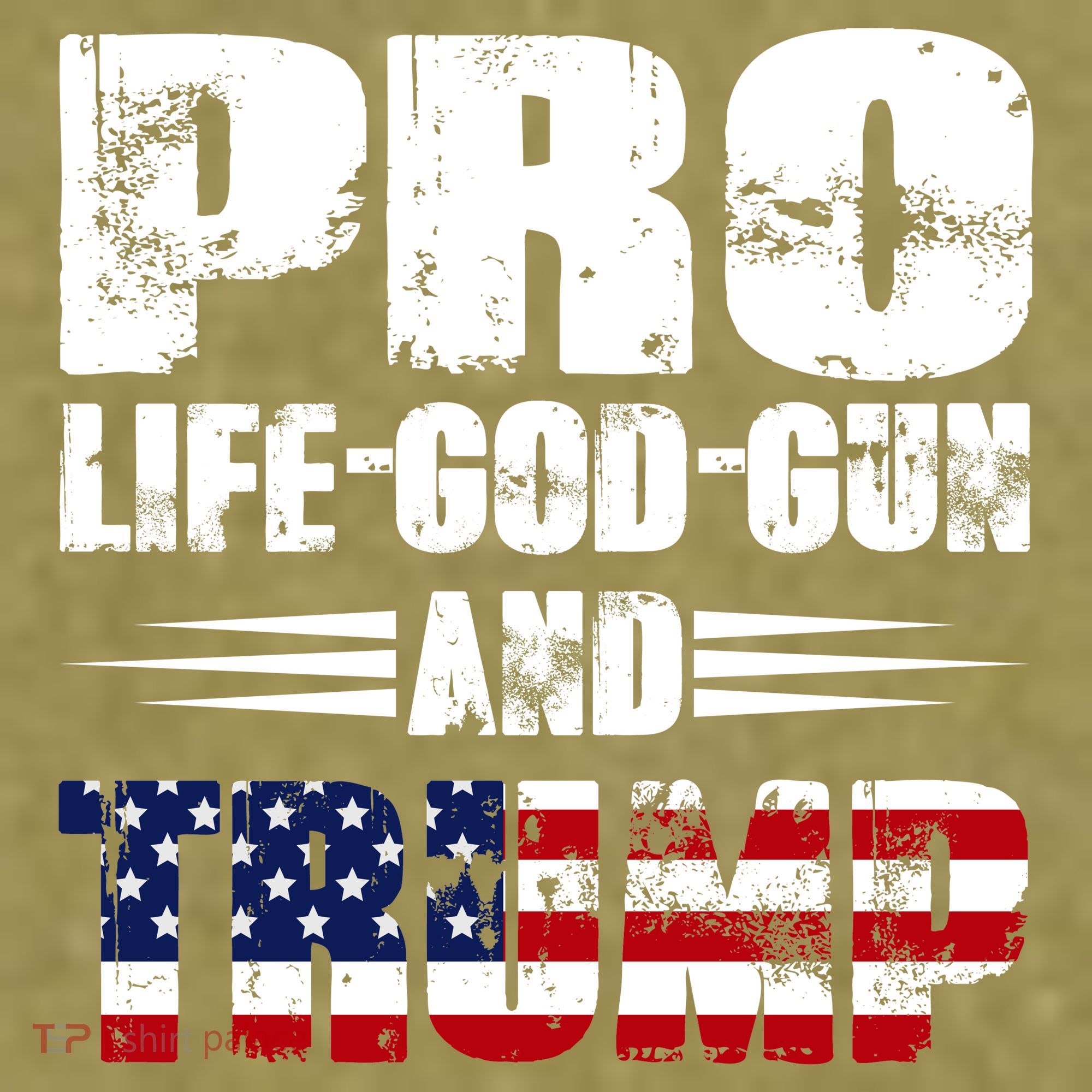 Pro Life God Gun And Trump Garment-Dyed Women's Muscle Tee