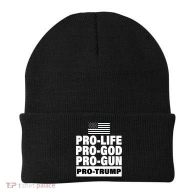 Pro-Life Pro-God Pro-Gun Pro-Trump Beanie