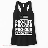 Pro-Life Pro-God Pro-Gun Pro-Trump Women's Tank Top thumb 0