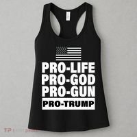 Pro-Life Pro-God Pro-Gun Pro-Trump Women's Tank Top thumb 3