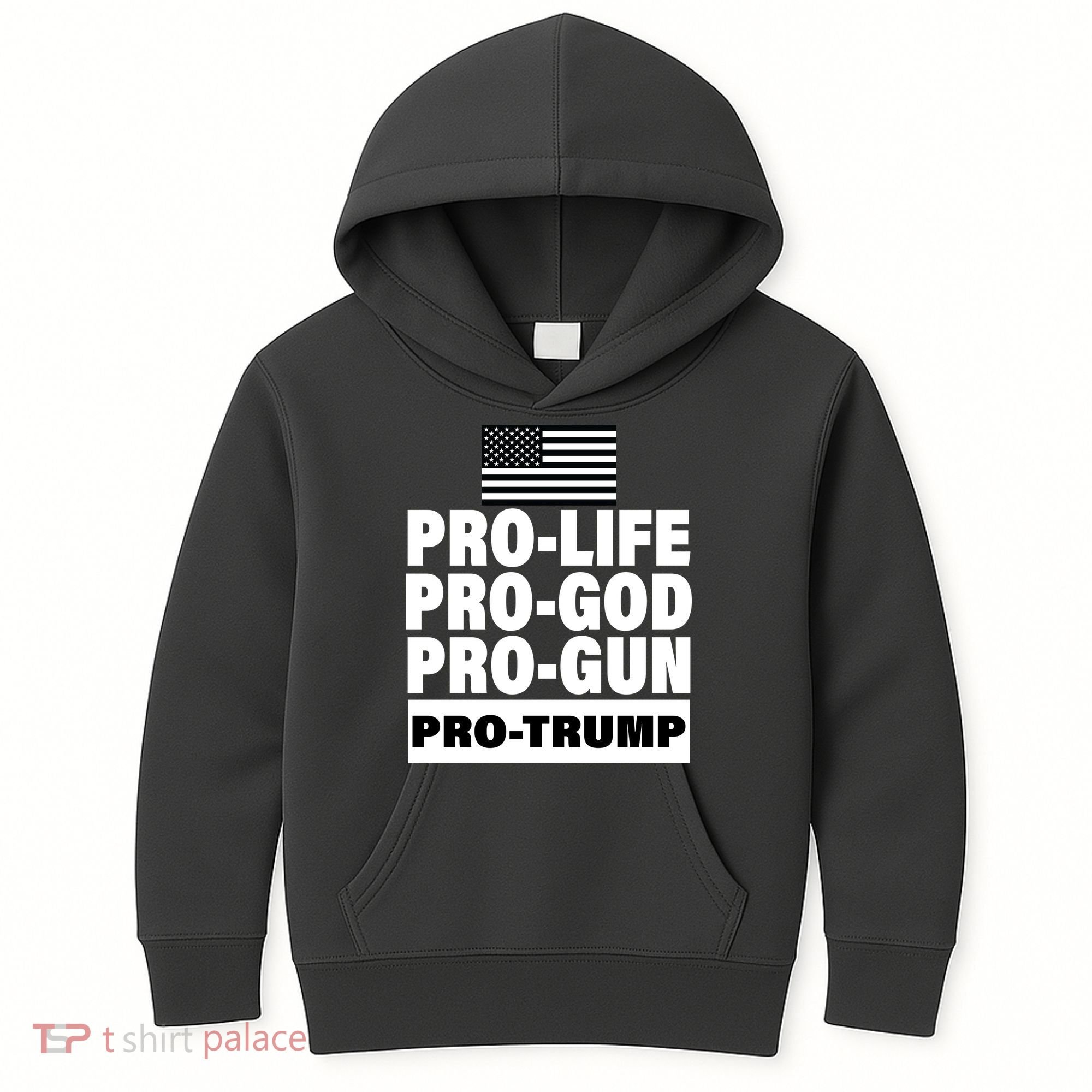Pro-Life Pro-God Pro-Gun Pro-Trump Kids Hoodie