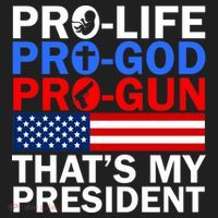Pro-Life Pro-God Pro-Gun That's My President Women's Sweatshirt thumb 2