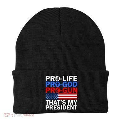 Pro-Life Pro-God Pro-Gun That's My President Beanie