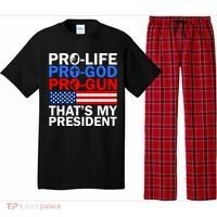 Pro-Life Pro-God Pro-Gun That's My President Pajama Set thumb 0