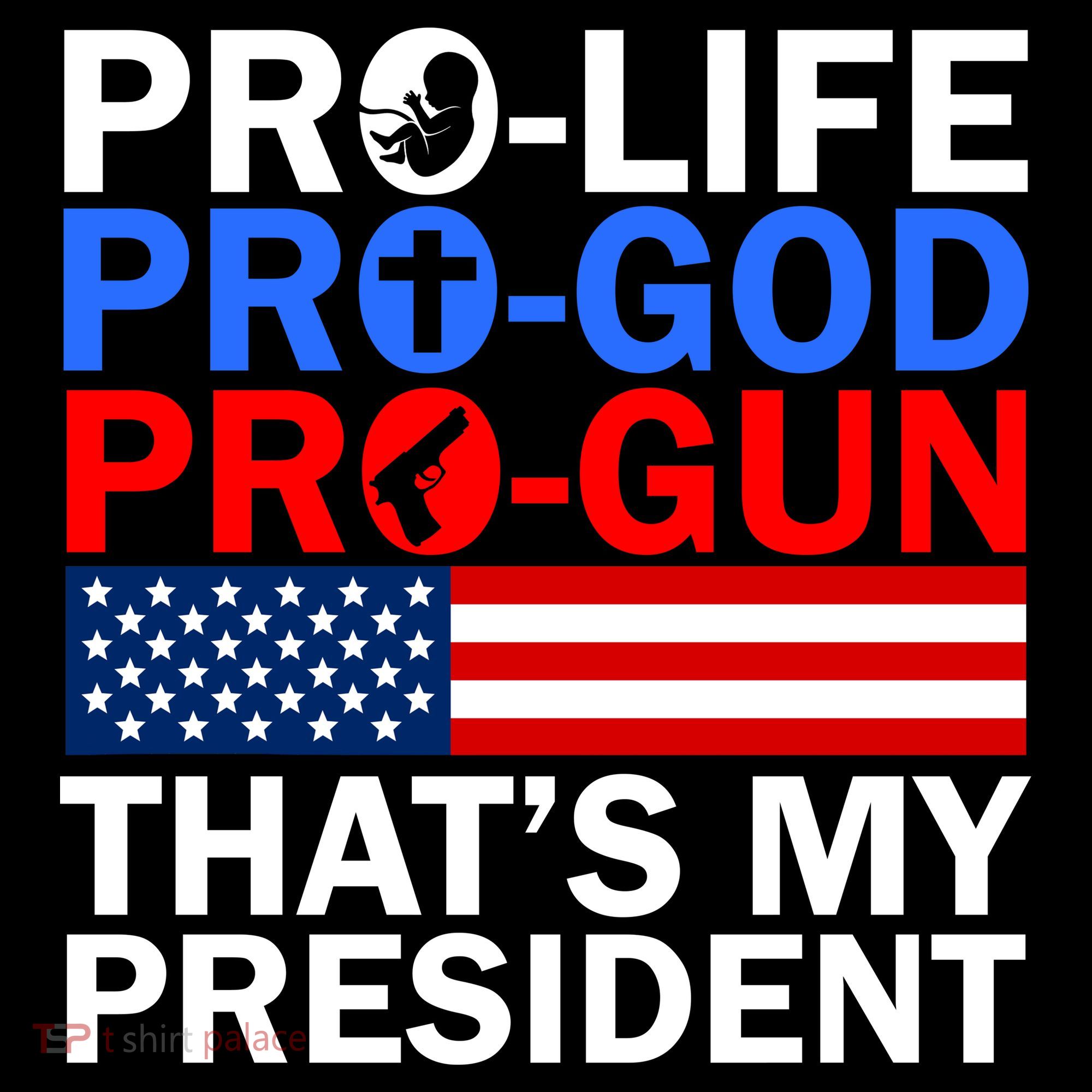 Pro-Life Pro-God Pro-Gun That's My President Women's Hoodie