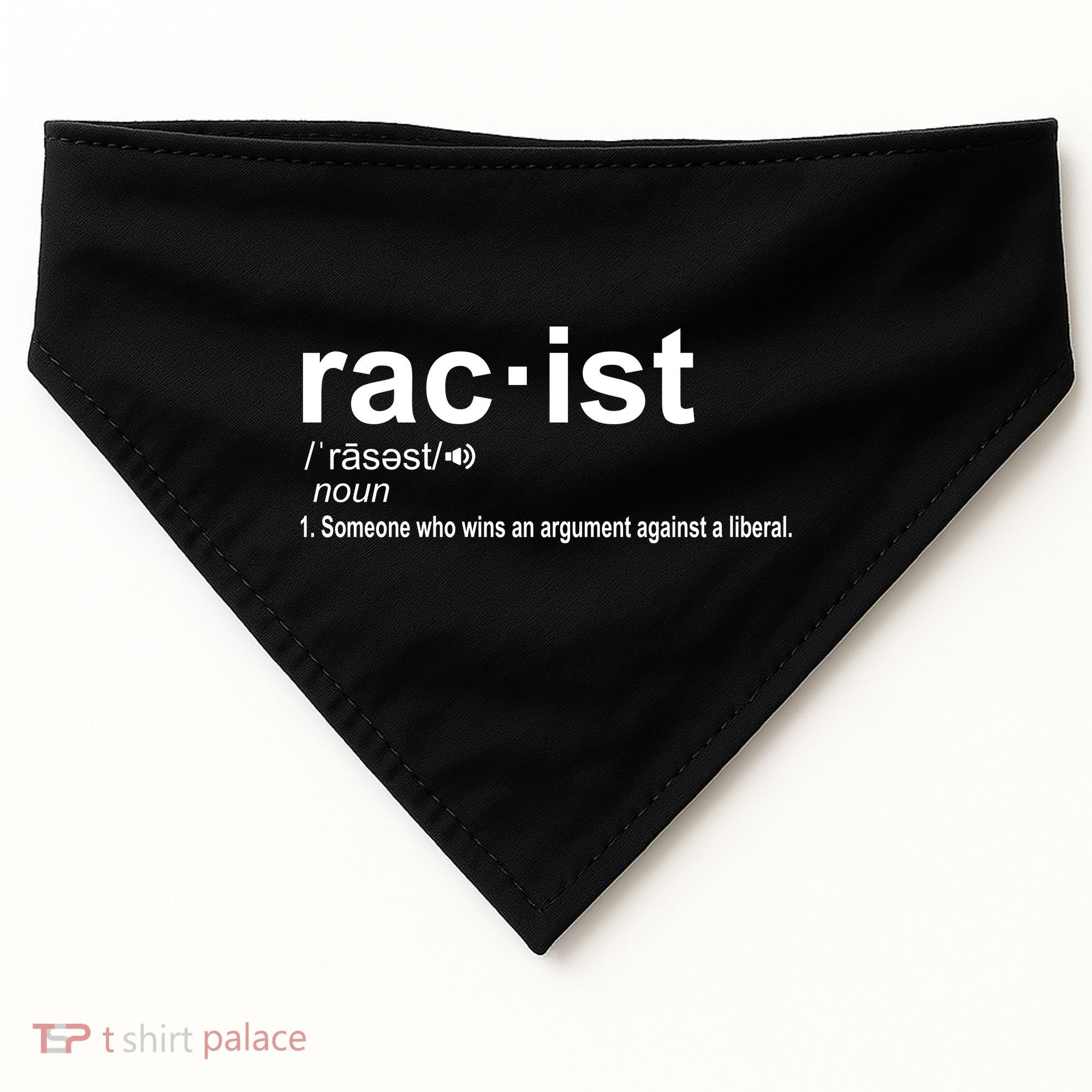 Pro Republican Funny The Liberal Racist Definition USA-Made Doggie Bandana