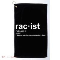 Pro Republican Funny The Liberal Racist Definition Golf Towel thumb 0