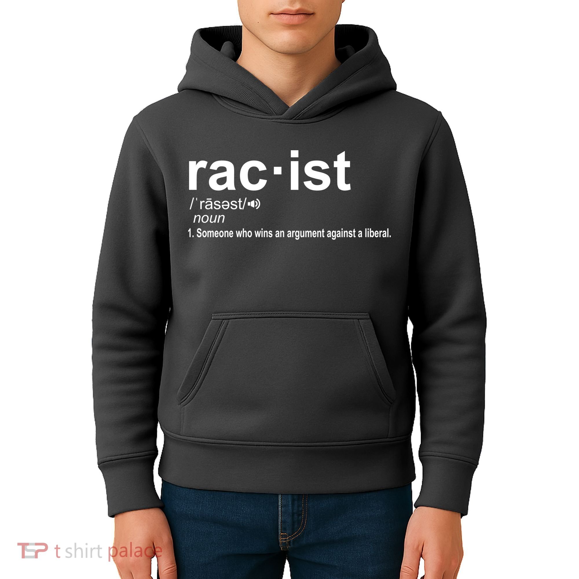 Pro Republican Funny The Liberal Racist Definition Kids Hoodie