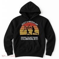 Pro Republican Just A Regular Dad Trying Not To Raise Liberals Hoodie thumb 0