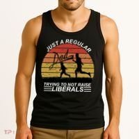 Pro Republican Just A Regular Dad Trying Not To Raise Liberals Tank Top thumb 3