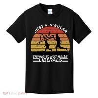Pro Republican Just A Regular Dad Trying Not To Raise Liberals Kids T-Shirt thumb 0