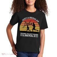 Pro Republican Just A Regular Dad Trying Not To Raise Liberals Kids T-Shirt thumb 2