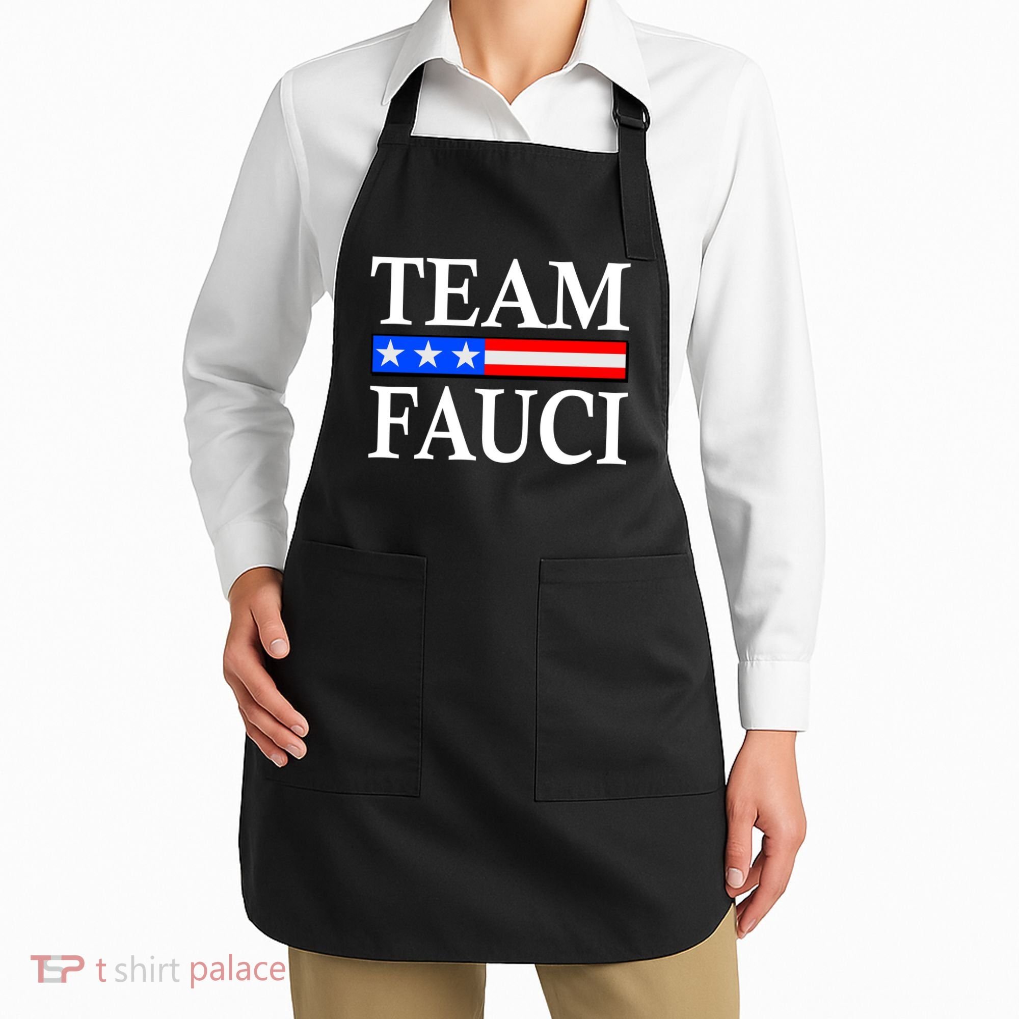 Pro Team Dr Fauci USA Flag Apron