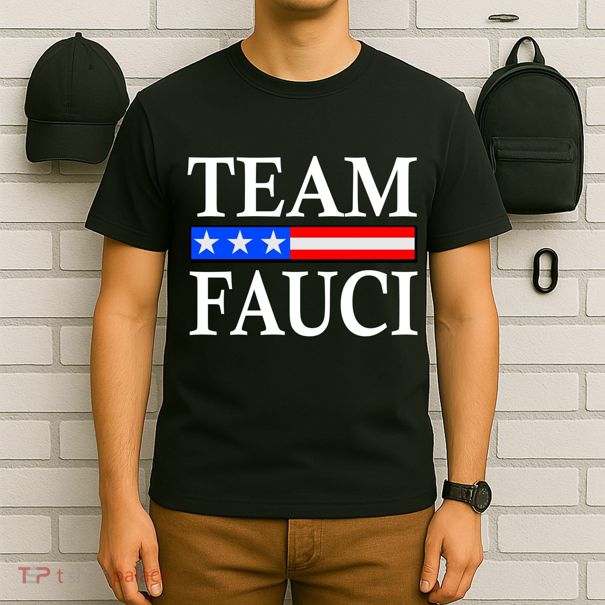 Pro Team Dr Fauci USA Flag T-Shirt