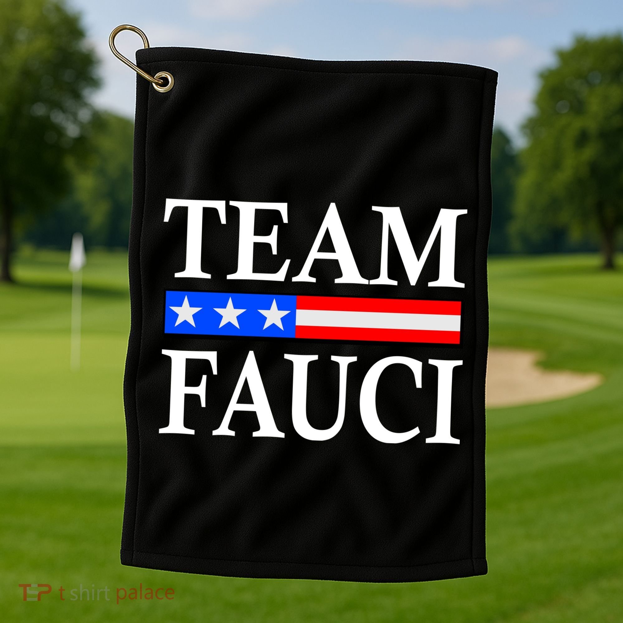 Pro Team Dr Fauci USA Flag Golf Towel