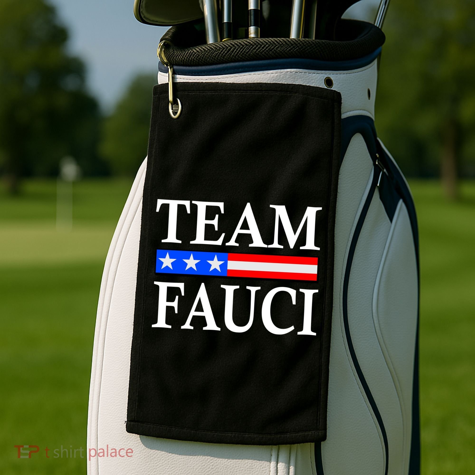 Pro Team Dr Fauci USA Flag Golf Towel