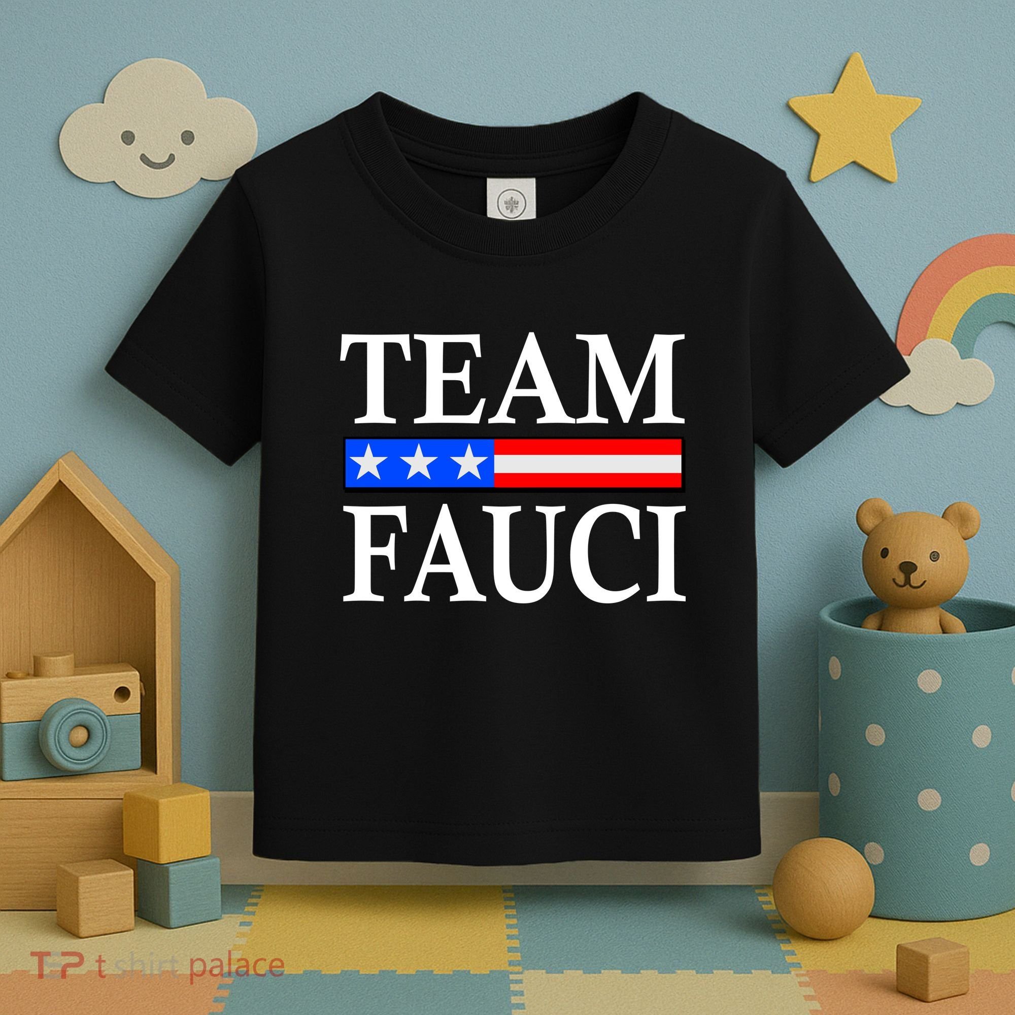 Pro Team Dr Fauci USA Flag Toddler T-Shirt