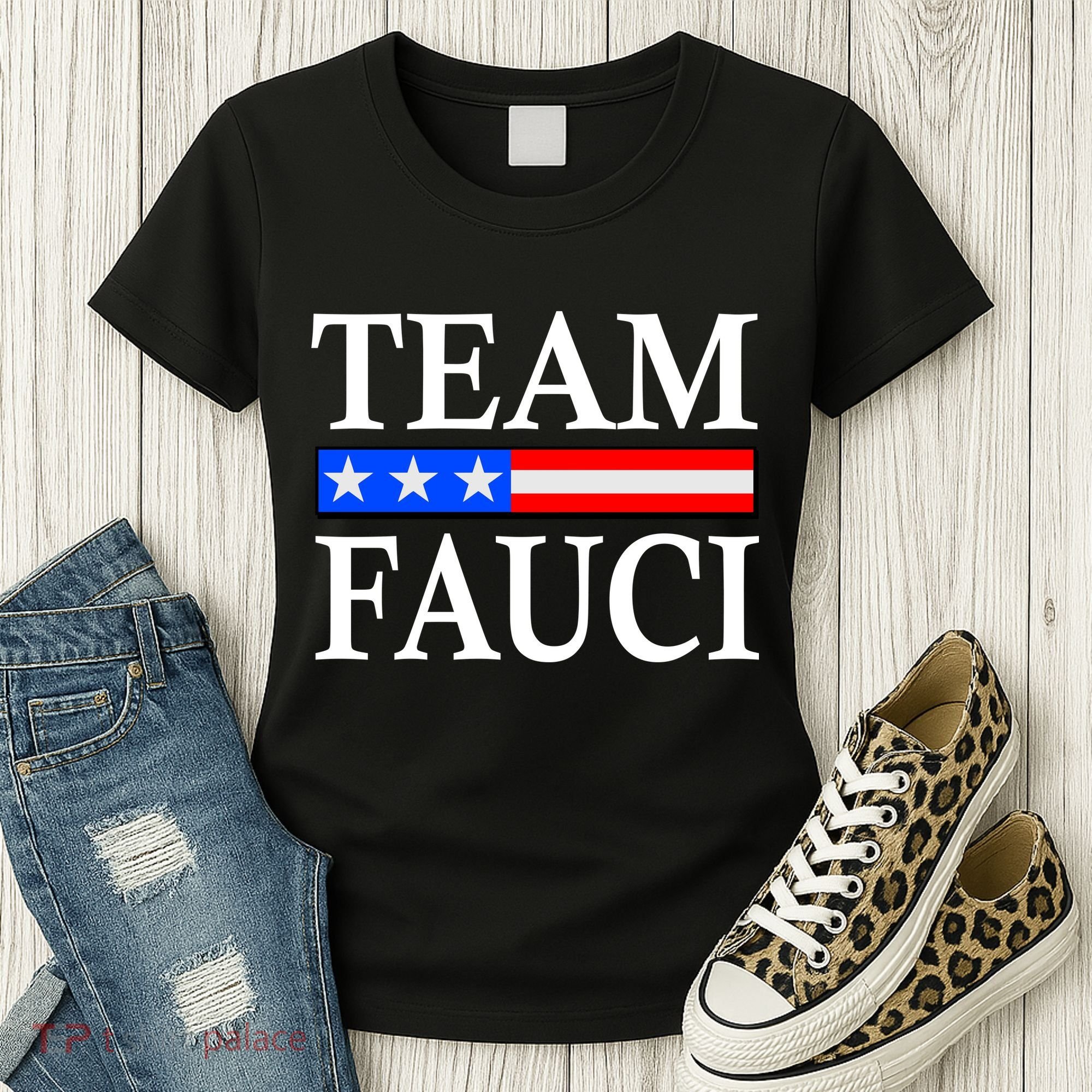 Pro Team Dr Fauci USA Flag Women's T-Shirt
