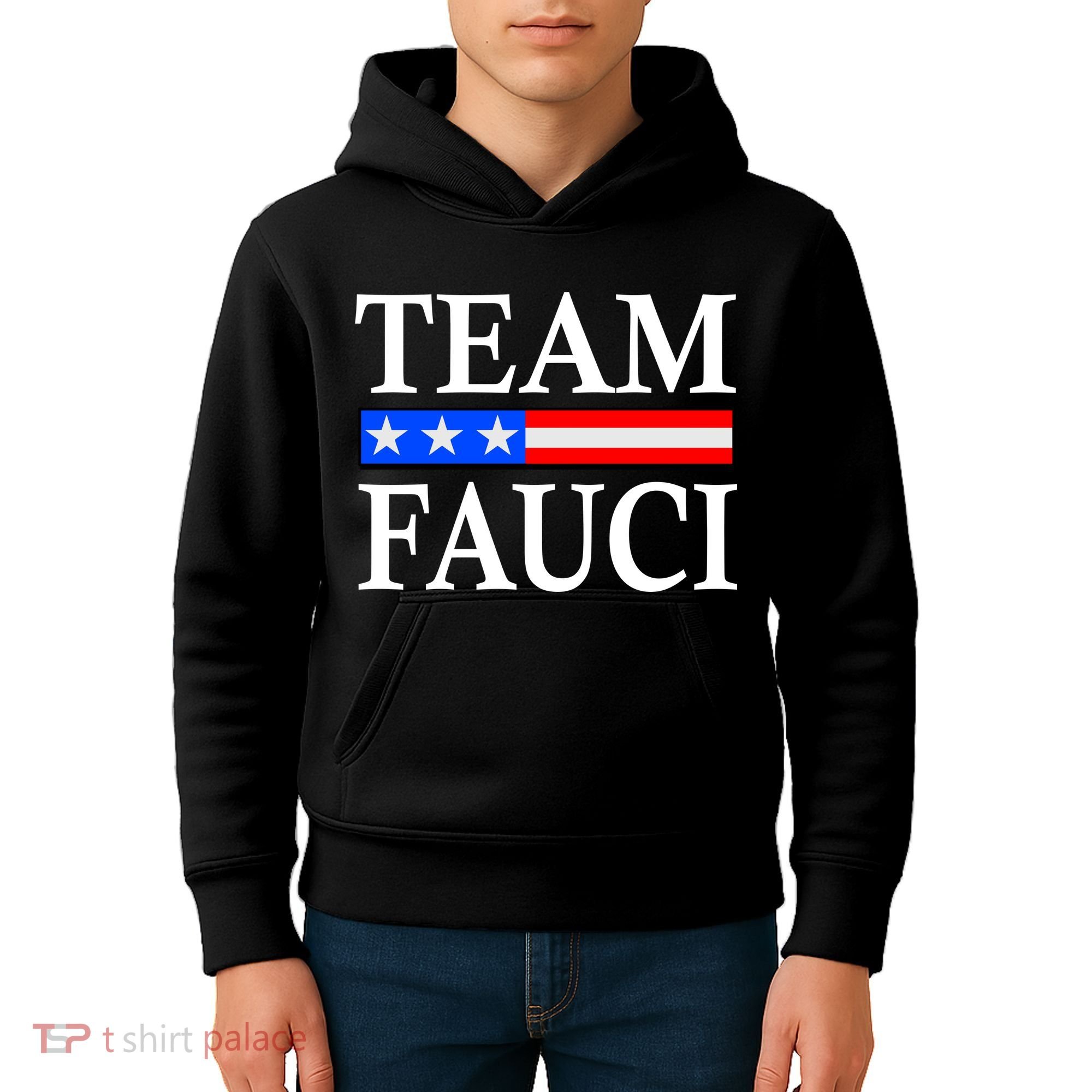 Pro Team Dr Fauci USA Flag Kids Hoodie