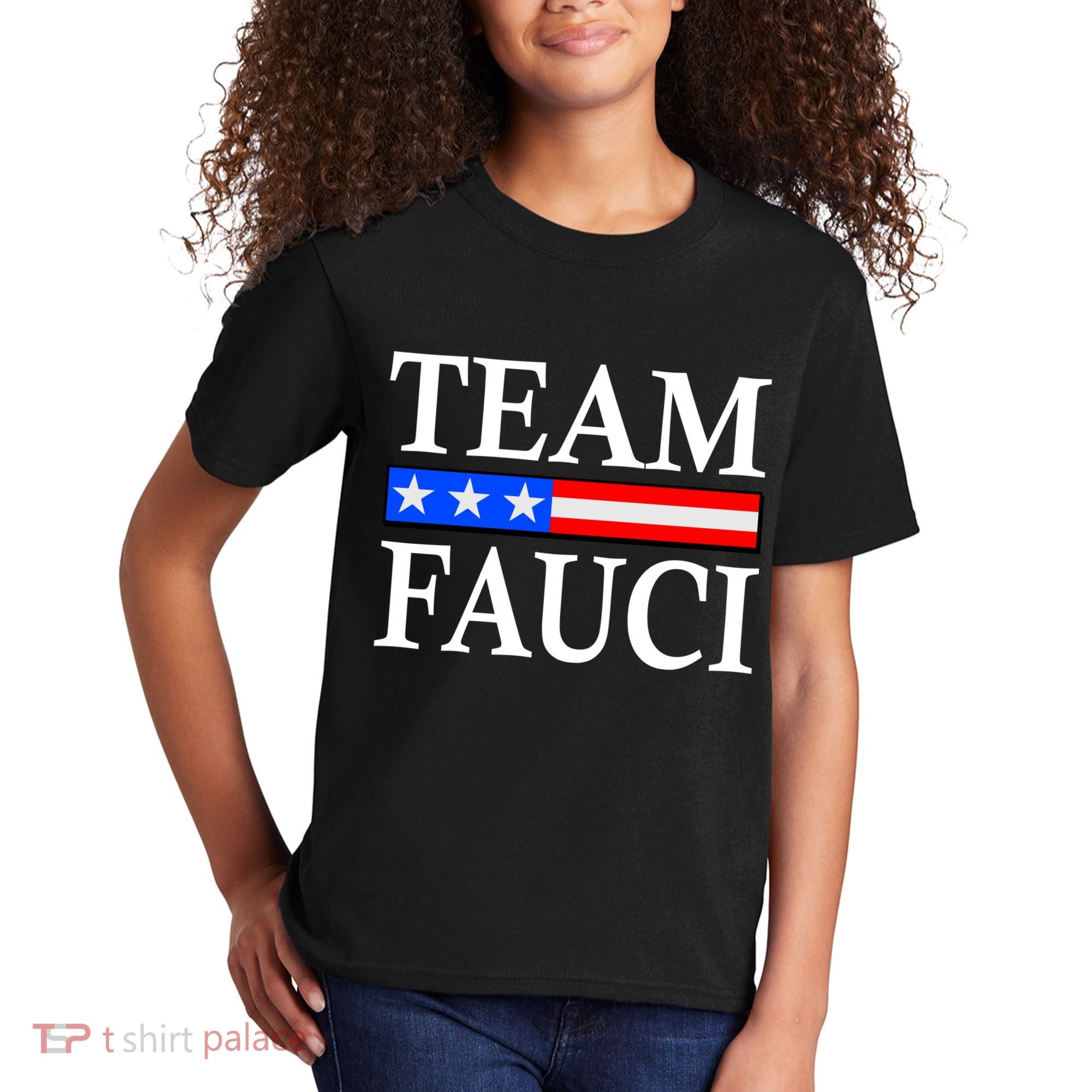 Pro Team Dr Fauci USA Flag Kids T-Shirt