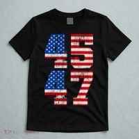Pro Trump Election 2024 Vintage 45 47 USA Flag T-Shirt thumb 5