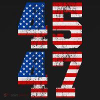 Pro Trump Election 2024 Vintage 45 47 USA Flag T-Shirt thumb 7