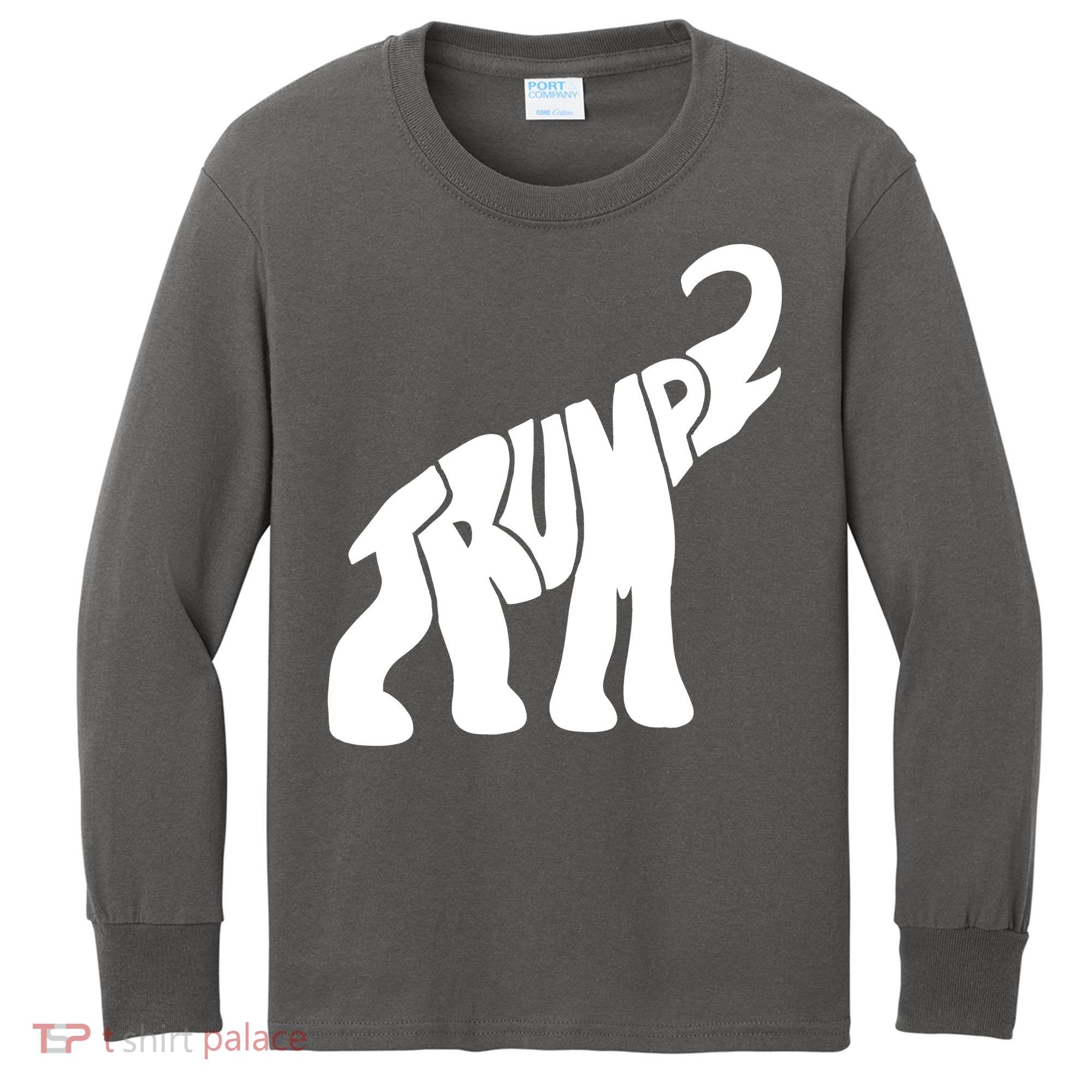 Pro Trump Elephant Kids Long Sleeve Shirt